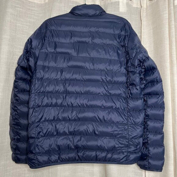 Eddie Bauer EB650 Down Puffer Jacket Navy Blue Full Zip Packable Mens Size Large - Picture 2 of 12